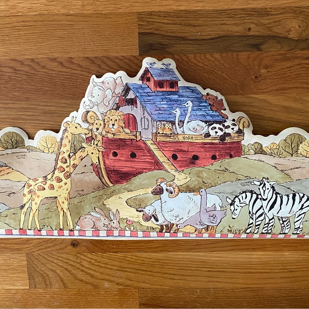 NOAH'S ARK wallpaper border wallpaper aproximativ 17’ft NEW Nursery